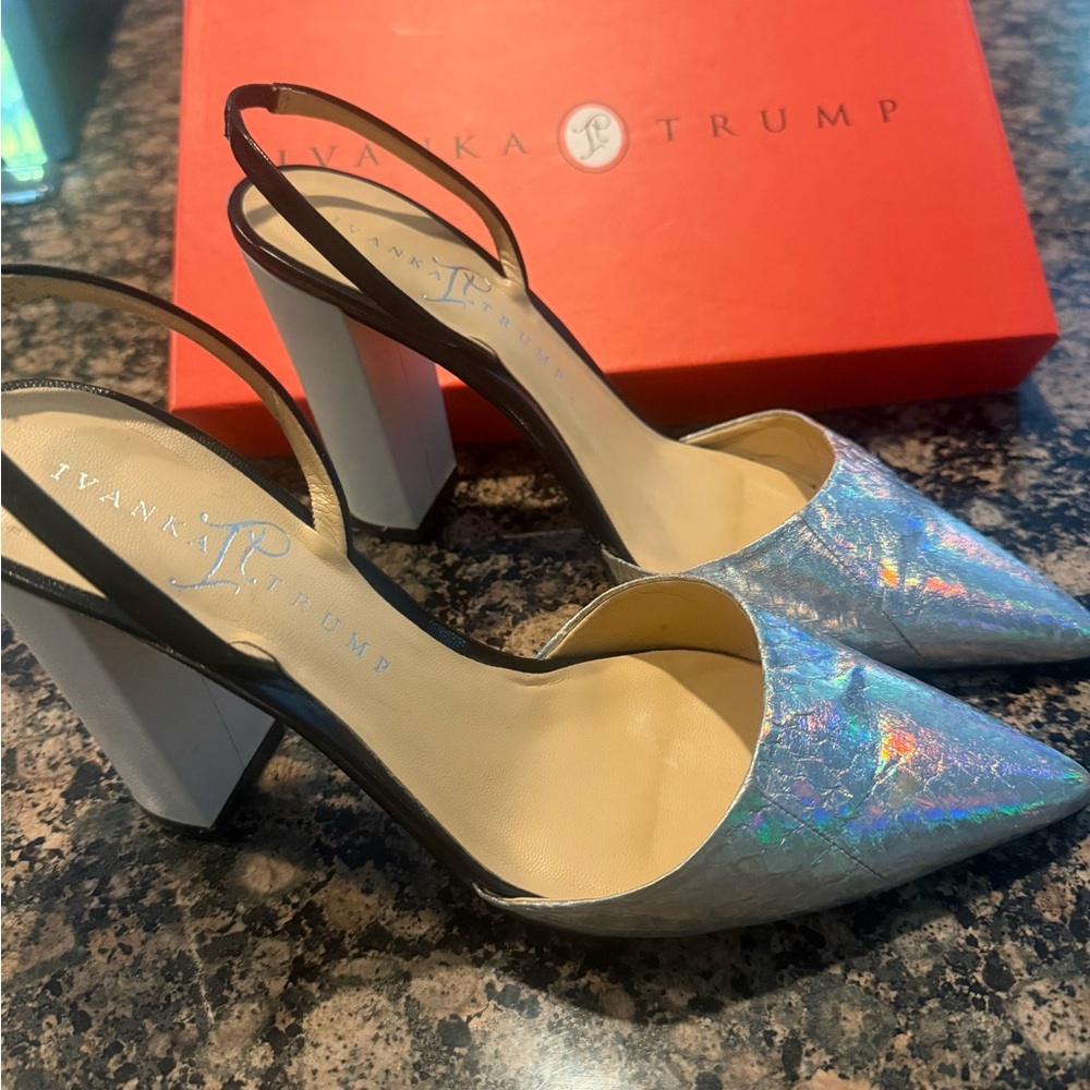 Trump Silver Multi Snake Heels
